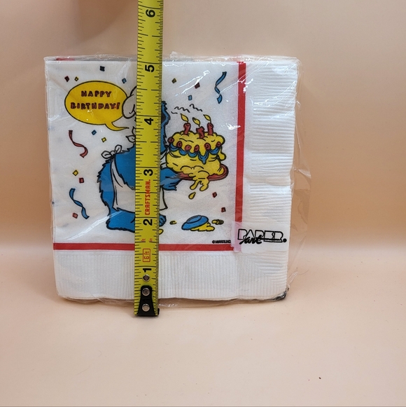 Vintage Sesame Street Cookie Monster birthday party napkin - Picture 4 of 4